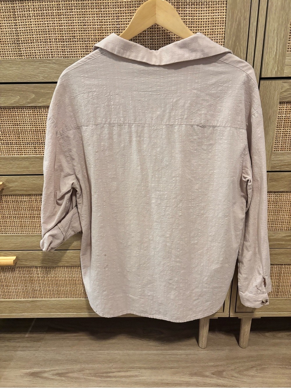 Relaxed Button-Up Shirt with Chest Pocket - Picture 5 of 5